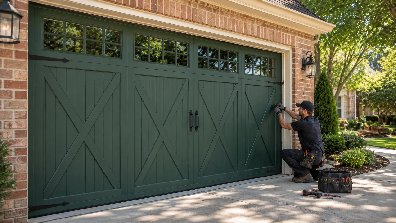 Garage door service in Garland