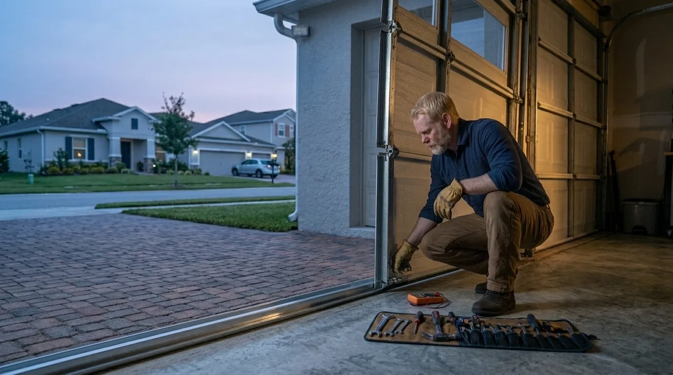 Carriage house garage door